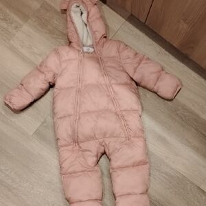 GAP Baby Snowsuit in Soft Pink